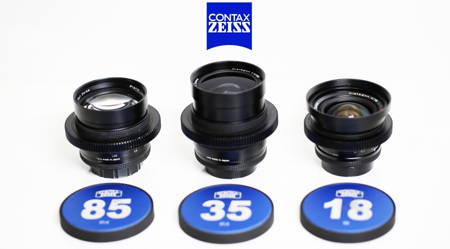 ZEISS CONTAX pour E-mount ou EF, Kit de 3 (18, 35 et 85mm) 